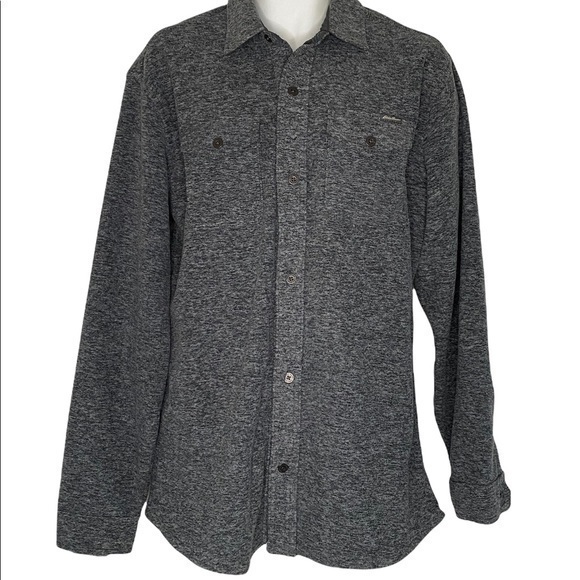 Eddie Bauer Gray Fleece-like Men’s Shirt Size TM - Picture 1 of 7